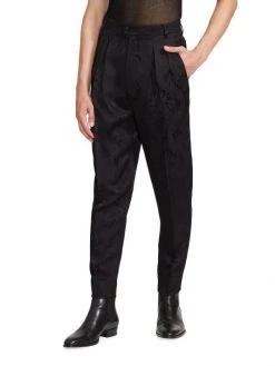 Saint Laurent Paisley Silk Trousers For Men -Saint Laurent Sales Store unnamed file 1508