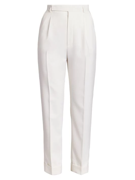 Saint Laurent Wool Flat Front Trousers 3 Saint Laurent Wool Flat Front Trousers