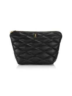 Saint Laurent Sade Quilted Leather Pouch