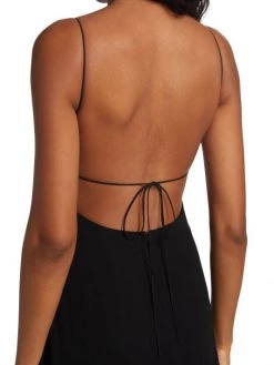 Saint Laurent Cut-Out Backless Midi Dress -Saint Laurent Sales Store unnamed file 1557