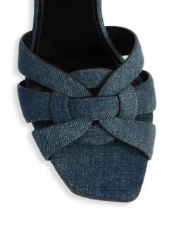 Saint Laurent Tribute Denim Stiletto Sandals 11 Saint Laurent Tribute Denim Stiletto Sandals -Saint Laurent Sales Store unnamed file 1571