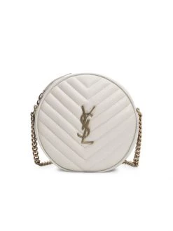 Saint Laurent Jade Round Matelassé Leather Bag Crema Soft -Saint Laurent Sales Store unnamed file 1596