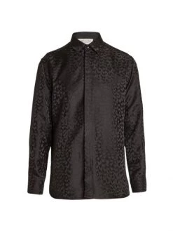 Saint Laurent Silk Long-Sleeve Shirt For Men