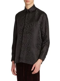 Saint Laurent Silk Long-Sleeve Shirt For Men -Saint Laurent Sales Store unnamed file 1600