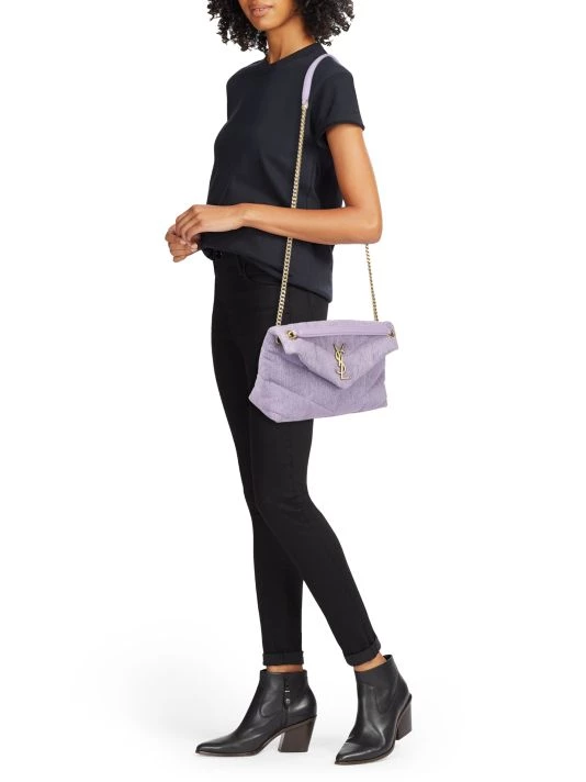 Saint Laurent Small Denim Puffer Shoulder Bag 4 Saint Laurent Small Denim Puffer Shoulder Bag - Image 2