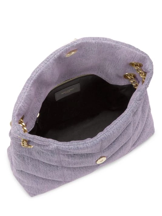 Saint Laurent Small Denim Puffer Shoulder Bag 6 Saint Laurent Small Denim Puffer Shoulder Bag - Image 4