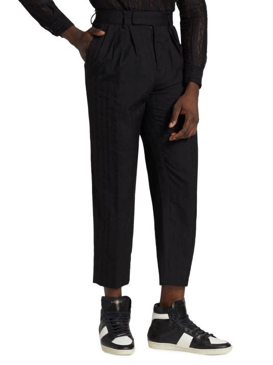 Saint Laurent High-Rise Wool Trousers For Men 5 Saint Laurent High-Rise Wool Trousers For Men - Image 3