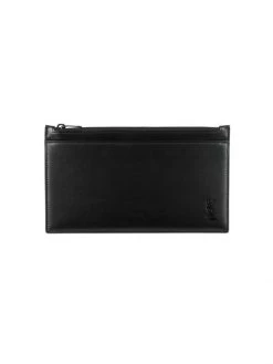 Saint Laurent Smooth Leather Credit Card Wallet