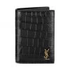 Saint Laurent Crocodile-Embossd Leather Billfold Wallet For Men -Saint Laurent Sales Store unnamed file 1643