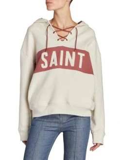 Saint Laurent Logo Boxy Lace-Up Hoodie -Saint Laurent Sales Store unnamed file 1663