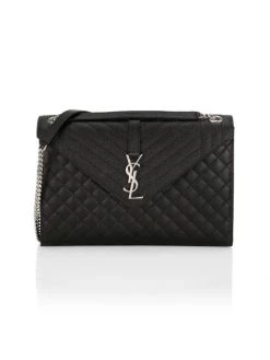 Saint Laurent Large Logo Mix Matelassé Leather Satchel Noir -Saint Laurent Sales Store unnamed file 1689