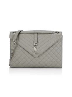 Saint Laurent Large Logo Mix Matelassé Leather Satchel Noir -Saint Laurent Sales Store unnamed file 1690