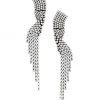 Saint Laurent Silvertone Metal & Crystal Twisted Drop Earrings -Saint Laurent Sales Store unnamed file 1703