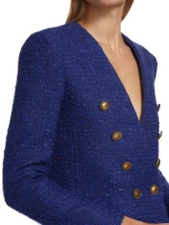 Saint Laurent Double-Breasted Tweed Blazer -Saint Laurent Sales Store unnamed file 1726