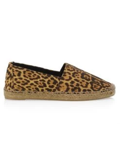Saint Laurent Leopard-Print Canvas Espadrilles