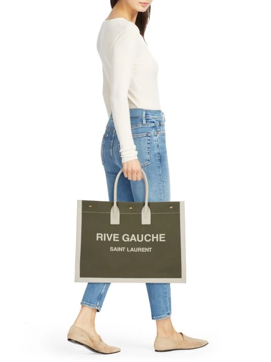 Saint Laurent Small Rive Gauche Canvas Tote 4 Saint Laurent Small Rive Gauche Canvas Tote - Image 2