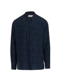 Saint Laurent Yves Silk Button-Up Shirt For Men