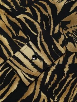 Saint Laurent Tiger Silk Button-Up Shirt For Men -Saint Laurent Sales Store unnamed file 1800