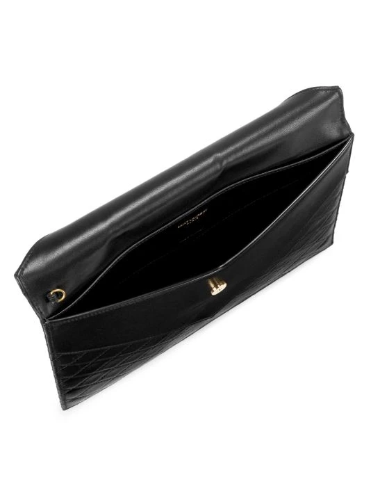 Saint Laurent Logo Quilted Leather Envelope Pouch-On-Chain 5 Saint Laurent Logo Quilted Leather Envelope Pouch-On-Chain - Image 3