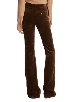 Saint Laurent Pleated Velvet Flare Pants -Saint Laurent Sales Store unnamed file 1853