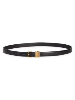 Saint Laurent Stacked-Loop Leather Belt
