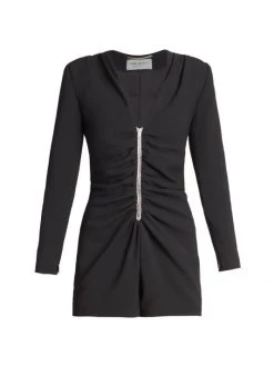 Saint Laurent Embellished Zip Romper