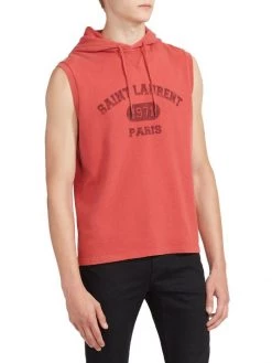 Saint Laurent Sans Manches Sleeveless Hoodie For Men -Saint Laurent Sales Store unnamed file 1893