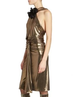 Saint Laurent Metallic Rosette Sheath Dress 12 Saint Laurent Metallic Rosette Sheath Dress -Saint Laurent Sales Store unnamed file 1899