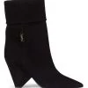Saint Laurent Liz Logo Suede Boots -Saint Laurent Sales Store unnamed file 1903
