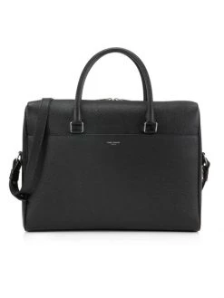 Saint Laurent YSL Leather Briefcase For Men
