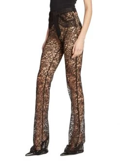 Saint Laurent Sheer Lace Slim-Straight Pants -Saint Laurent Sales Store unnamed file 1925