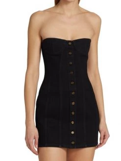 Saint Laurent Strapless Denim Minidress -Saint Laurent Sales Store unnamed file 1942