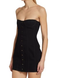 Saint Laurent Strapless Denim Minidress -Saint Laurent Sales Store unnamed file 1943