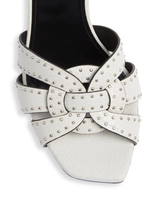 Saint Laurent Tribute Studded Leather Stiletto Sandals 6 Saint Laurent Tribute Studded Leather Stiletto Sandals - Image 4