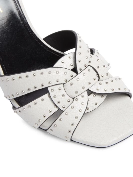 Saint Laurent Tribute Studded Leather Stiletto Sandals 8 Saint Laurent Tribute Studded Leather Stiletto Sandals - Image 6