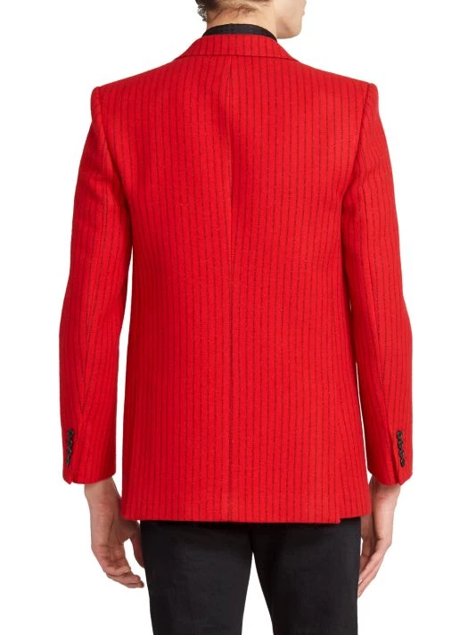 Saint Laurent Pinstriped Tailored Blazer For Men 7 Saint Laurent Pinstriped Tailored Blazer For Men - Image 5