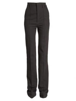 Saint Laurent High-Waisted Pintuck Denim Trousers