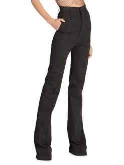 Saint Laurent High-Waisted Pintuck Denim Trousers -Saint Laurent Sales Store unnamed file 1973