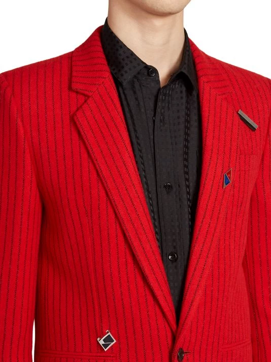 Saint Laurent Pinstriped Tailored Blazer For Men 8 Saint Laurent Pinstriped Tailored Blazer For Men - Image 6