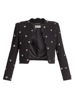 Saint Laurent Heart Scalloped Jacket