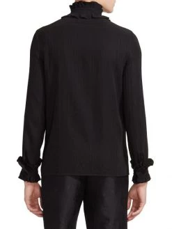 Saint Laurent Ruffled Silk Button-Down Shirt For Men -Saint Laurent Sales Store unnamed file 2021