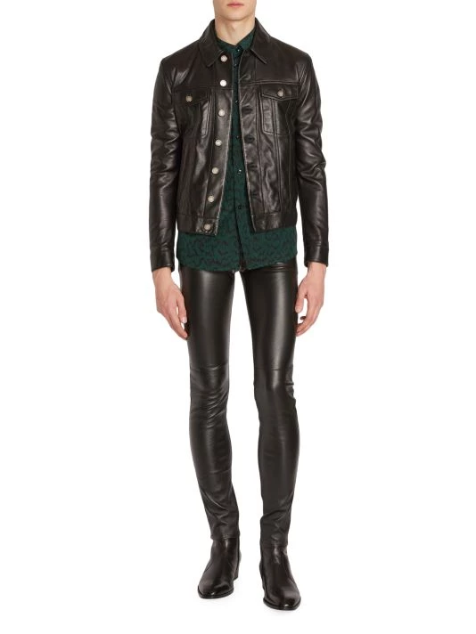 Saint Laurent Classic Leather Jacket For Men 4 Saint Laurent Classic Leather Jacket For Men - Image 2