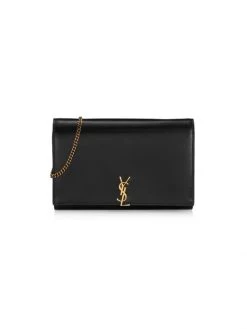 Saint Laurent Logo Leather Wallet-On-Chain