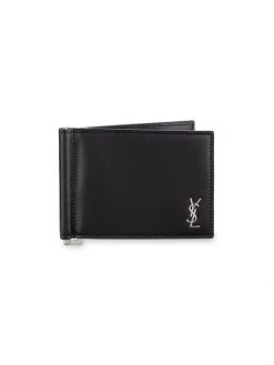 Saint Laurent Logo Leather Bifold Wallet For Men