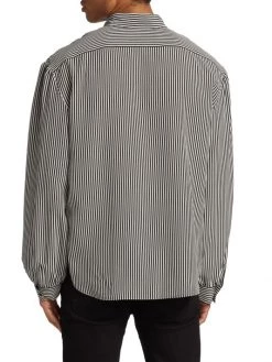 Saint Laurent Striped Silk Shirt For Men -Saint Laurent Sales Store unnamed file 2048