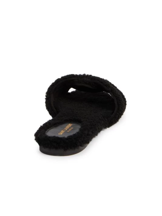 Saint Laurent Tribute Shearling Flat Slippers 5 Saint Laurent Tribute Shearling Flat Slippers - Image 3