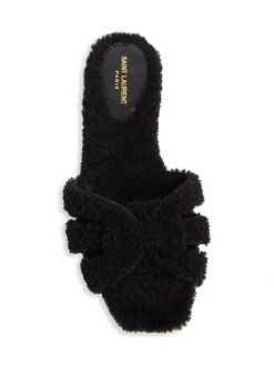 Saint Laurent Tribute Shearling Flat Slippers 11 Saint Laurent Tribute Shearling Flat Slippers -Saint Laurent Sales Store unnamed file 2067
