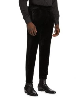 Saint Laurent Velour Tapered Joggers For Men -Saint Laurent Sales Store unnamed file 2071