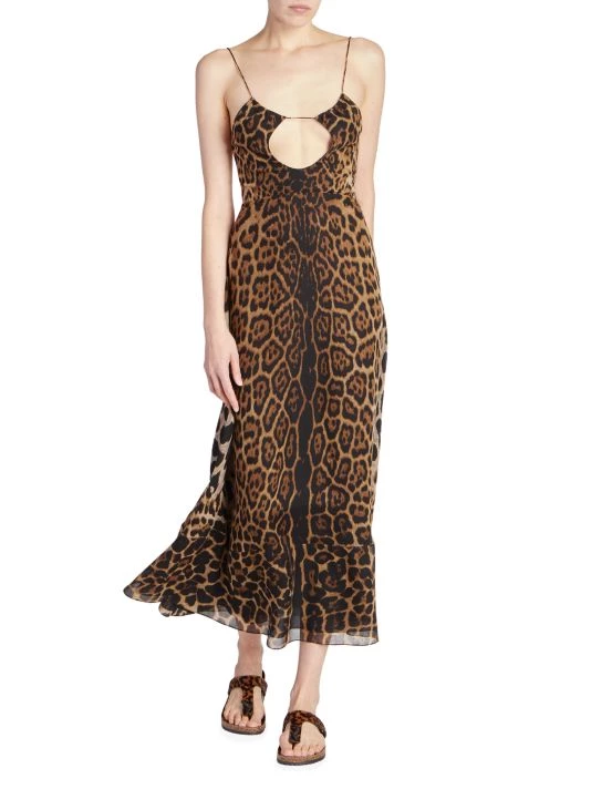 Saint Laurent Leopard Print Midi-Dress 5 Saint Laurent Leopard Print Midi-Dress - Image 3