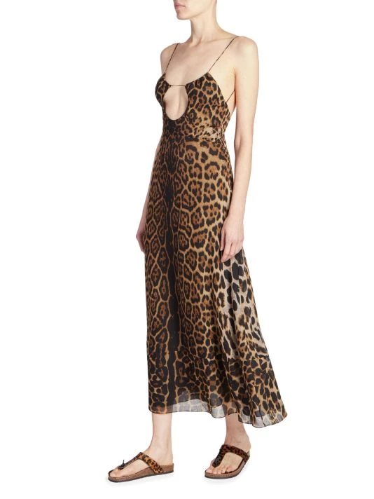 Saint Laurent Leopard Print Midi-Dress 6 Saint Laurent Leopard Print Midi-Dress - Image 4